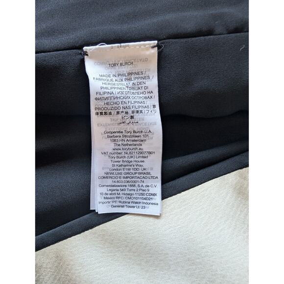 NWD Tory Burch Embroidery Quilted Open Front Satin jacket Sz 6 Pale Stone 1G474 - Picture 13 of 14